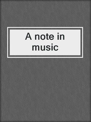 A note in music