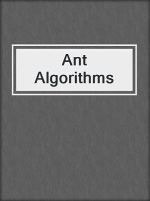 Ant Algorithms