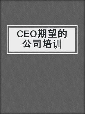 CEO期望的公司培训