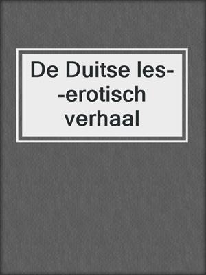 cover image of De Duitse les--erotisch verhaal