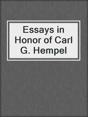 Essays in Honor of Carl G. Hempel