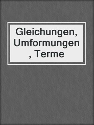 Gleichungen, Umformungen, Terme