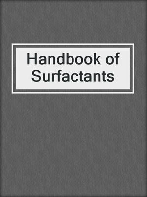 Handbook of Surfactants