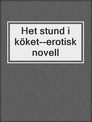 Het stund i köket--erotisk novell