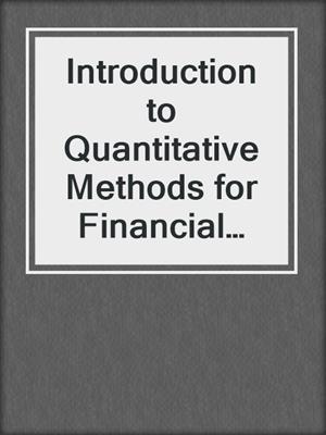 Introduction to Quantitative Methods for Financial Markets