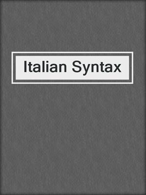 Italian Syntax