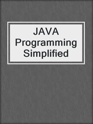 JAVA Programming  Simplified