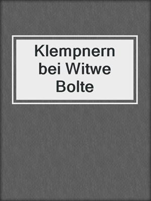 cover image of Klempnern bei Witwe Bolte