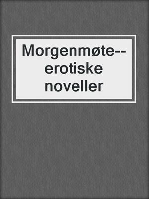 cover image of Morgenmøte--erotiske noveller