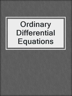 Ordinary Differential Equations