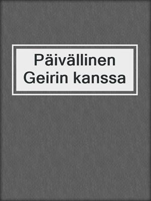 cover image of Päivällinen Geirin kanssa