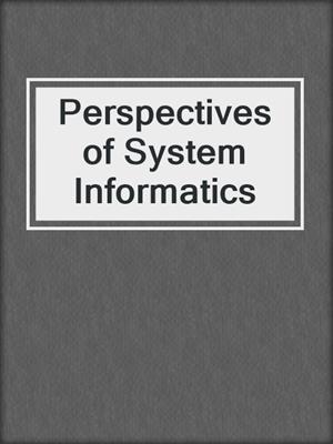 Perspectives of System Informatics