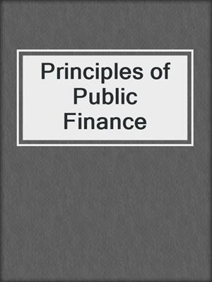 Principles of Public Finance