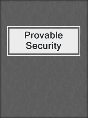 Provable Security