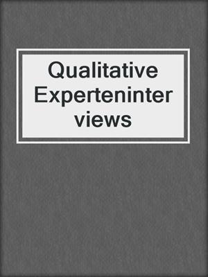 Qualitative Experteninterviews