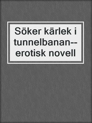 cover image of Söker kärlek i tunnelbanan--erotisk novell