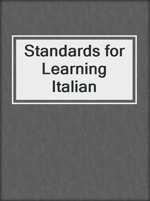 Standards for Learning Italian