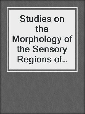 Studies on the Morphology of the Sensory Regions of the Vestibular Apparatus