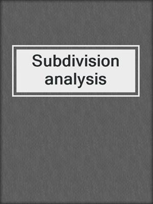 Subdivision analysis