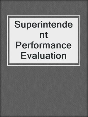 Superintendent Performance Evaluation