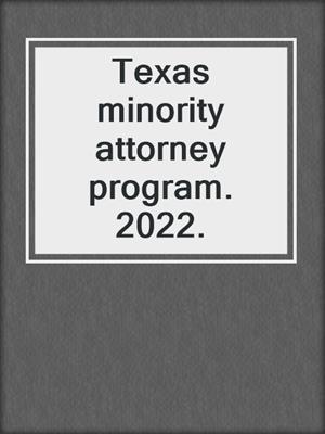 Texas minority attorney program. 2022.