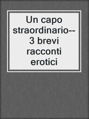 Un capo straordinario--3 brevi racconti erotici